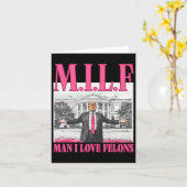 Mann I Liebe Felons Donald Trump Pink Funny 2024 E Karte (Gelbe Blume)