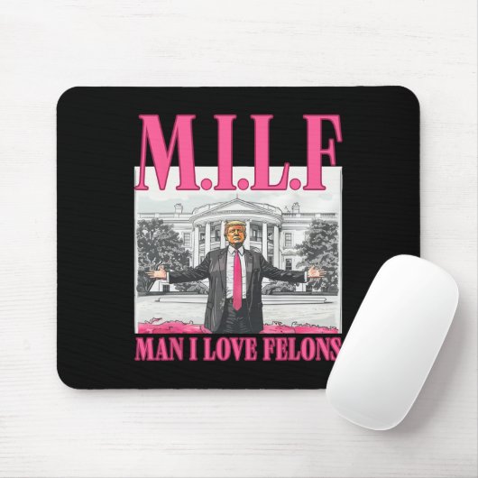 Mann I Liebe Felons Donald Trump Pink Funny 2024 E Mousepad (Mit Mouse)