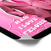 Mann I Liebe Felons Funny Pink Trump 2024 für Präs Poster (Ecke)