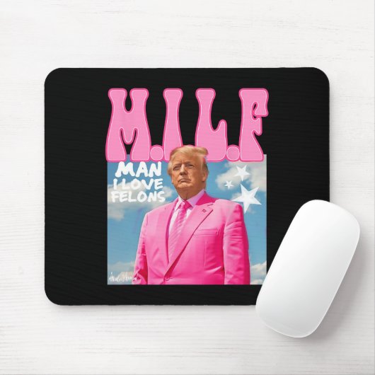 Mann I Liebe Felons Funny Trump Pink 2024 für Präs Mousepad (Mit Mouse)
