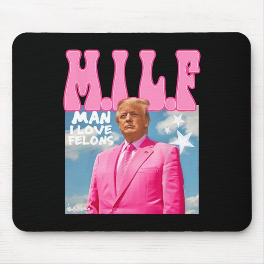 Mann I Liebe Felons Funny Trump Pink 2024 für Präs Mousepad (Vorne)