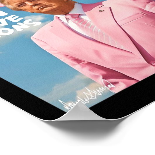 Mann I Liebe Felons Funny Trump Pink 2024 für Präs Poster (Ecke)