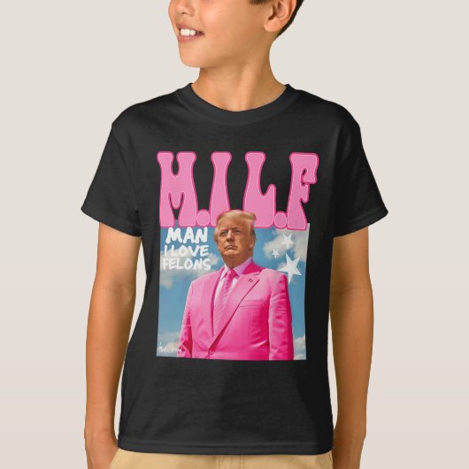 Mann I Liebe Felons Funny Trump Pink 2024 für Präs T-Shirt (Vorderseite)