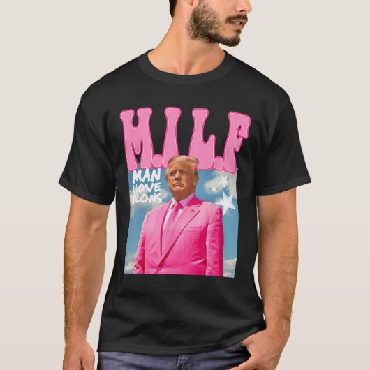 Mann I Liebe Felons Funny Trump Pink 2024 für Präs T-Shirt (Vorderseite)