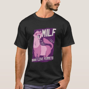 Mann I Liebe Ferrets Weasel Ferret T-Shirt