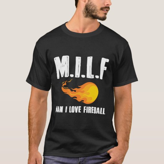 Mann I Liebe Fireball T - Shirt Geschenk T-Shirt (Vorderseite)