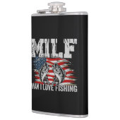 Mann I Liebe Fischen Vinyl-Wrapped Flask Flachmann (Links)