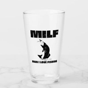 Mann I Liebe Fischen von Glass Cup Glas