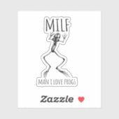 Mann I Liebe Frösche Aufkleber (Blatt)