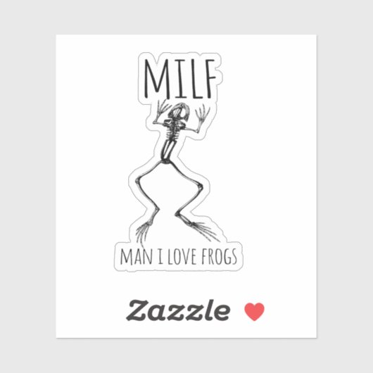 Mann I Liebe Frösche Aufkleber (Blatt)