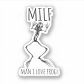 Mann I Liebe Frösche Aufkleber (Vorderseite)