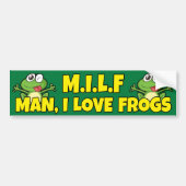 Mann I Liebe Frösche Autoaufkleber (Vorne)