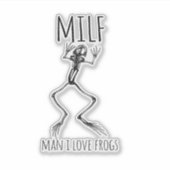 Mann I Liebe Frösche Sticker (Vorderseite)