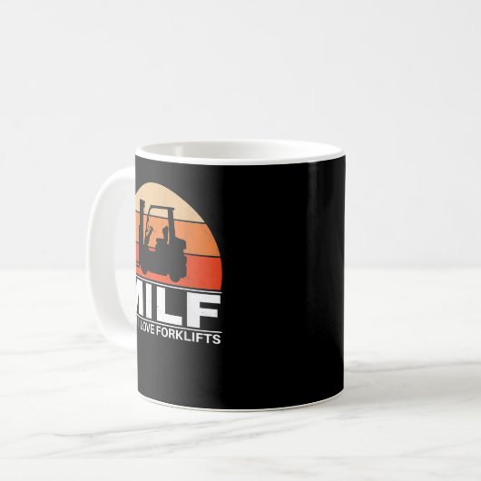 Mann I Liebe Gabelstapler Kaffeetasse (Vorderseite Links)