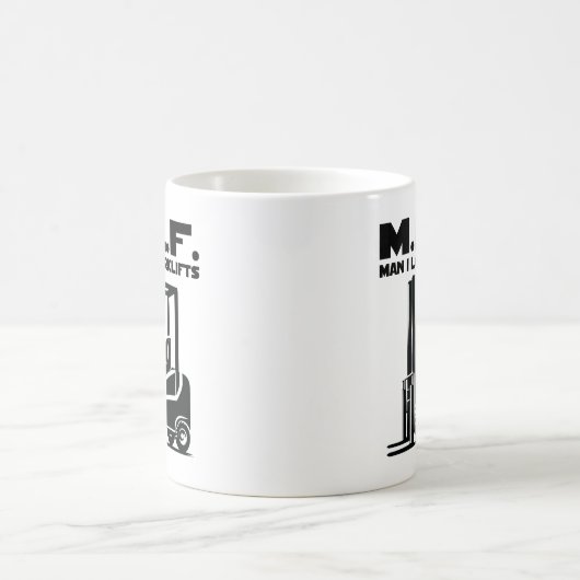 Mann I Liebe Gabelstapler Kaffeetasse (Mittel)