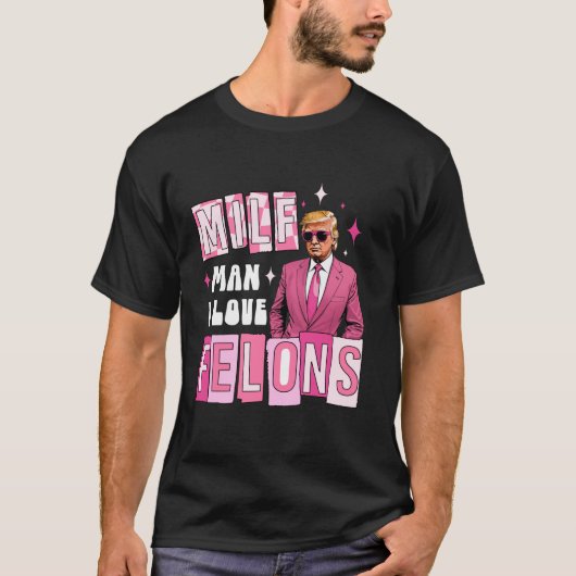 Mann I Liebe ist politisch lustig Trumpf Präsident T-Shirt (Vorderseite)