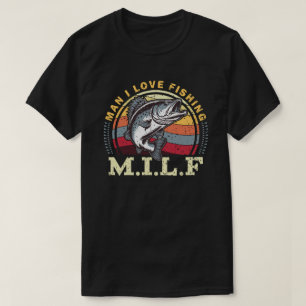 Mann I Liebe Retro Funny Fishing T-Shirt