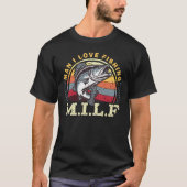 Mann I Liebe Retro Funny Fishing T-Shirt (Vorderseite)
