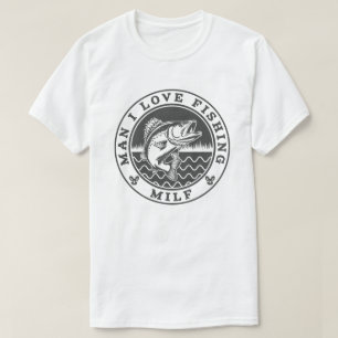 Mann I Liebe Spaß Fishing Funny T-Shirt