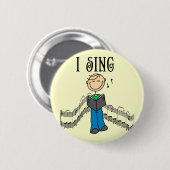 Mann I singen T - Shirts und Geschenke Button (Vorne & Hinten)