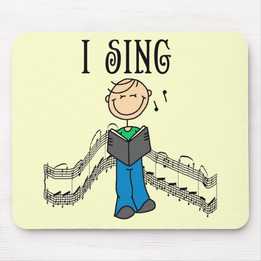 Mann I singen T - Shirts und Geschenke Mousepad (Vorne)