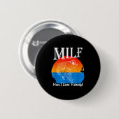 Mann, ich liebe Angeln lustig Button (Vorne & Hinten)