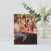 Mann, ich liebe Bier! - Vintage Postkarte (Stehend Vorderseite)