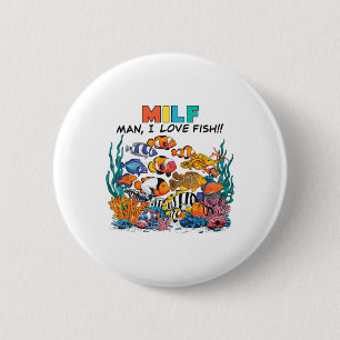 Mann, ich liebe Fisch-Spaß-Aquarium-Liebhaber Fisc Button