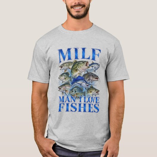 Mann, ich liebe Fische T-Shirt (Vorderseite)