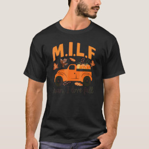 Mann, ich liebe Herbst-Kürbis-LKW-Herbstlaub-Danke T-Shirt