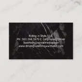 Mann im Anzug Fahren Luxusfahrzeug Visitenkarte (Rückseite)