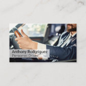 Mann im Anzug Fahren Luxusfahrzeug Visitenkarte (Vorderseite)