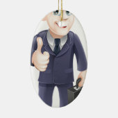 Mann im Anzug greift herauf das Zeichnen ab Keramikornament (Rechts)