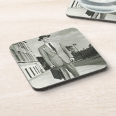 Mann im Anzug Untersetzer (Linke Seite)