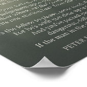 Mann im Glas - Inspirationsquelle für Zitate Poster (Ecke)