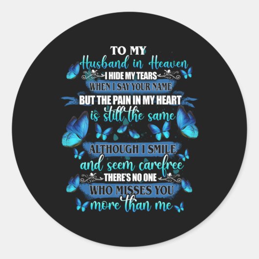 Mann im Himmel, verberge ich meine Tränen, die dic Runder Aufkleber (Vorderseite)