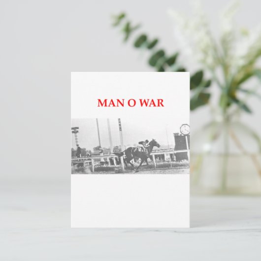 Mann im Krieg Postkarte (Stehend Vorderseite)