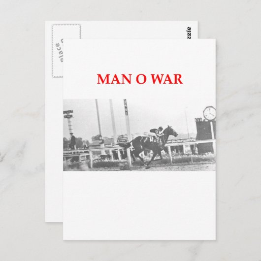 Mann im Krieg Postkarte (Vorne/Hinten)