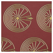 MANN IM LABYRINTH-Gold + Ihr Hintergrund Stoff (Muster)