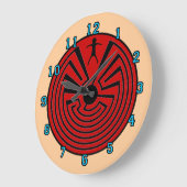 Mann im Labyrinth Große Wanduhr (Winkel)