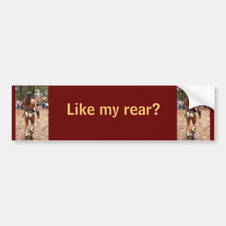 Mann im Lendenstoff mögen meine Rückseite Autoaufkleber