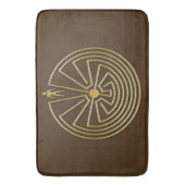 MANN IM MAZE Gold + Ihr Hintergrund Badematte (Vorderseite Vertikal)