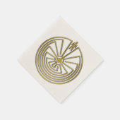 MANN IM MAZE Gold + Ihr Hintergrund Serviette (Ecke)