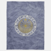 MANN IM MAZE Zierwerk + Ihr Hintergrund Fleecedecke (Vorderseite)