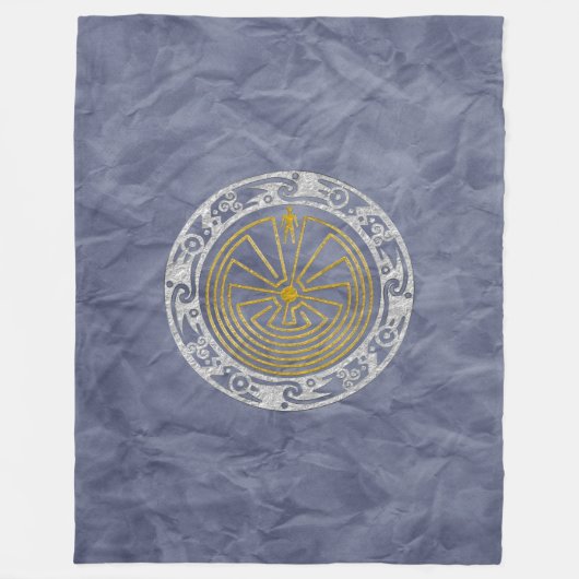 MANN IM MAZE Zierwerk + Ihr Hintergrund Fleecedecke (Vorderseite)