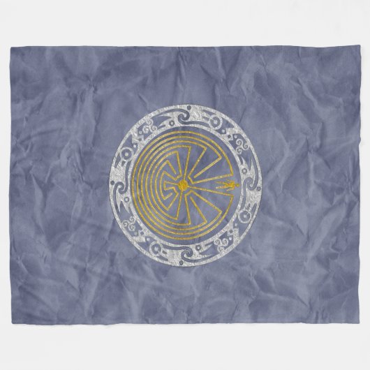 MANN IM MAZE Zierwerk + Ihr Hintergrund Fleecedecke (Vorderseite (Horizontal))