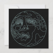 Mann im Mond Einladung (Vorderseite)