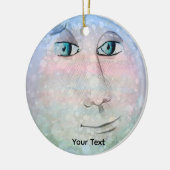 Mann im Mond Keramik Ornament (Links)