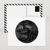Mann im Mond Postkarte (Vorne/Hinten)