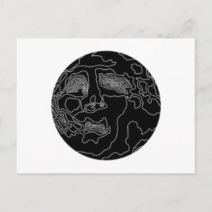 Mann im Mond Postkarte